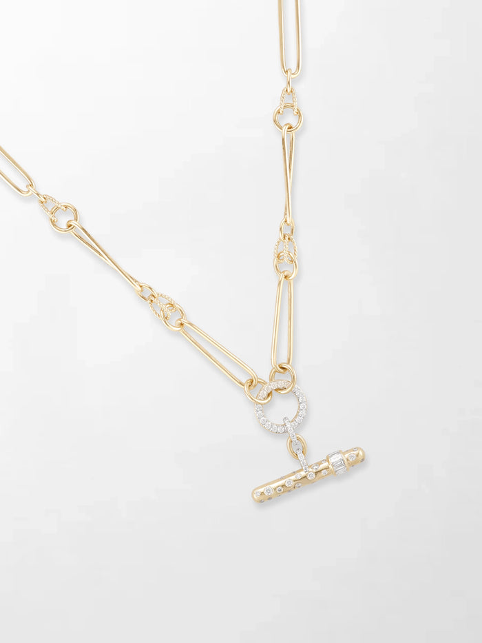 Polka Dot Link T-Bar Chain