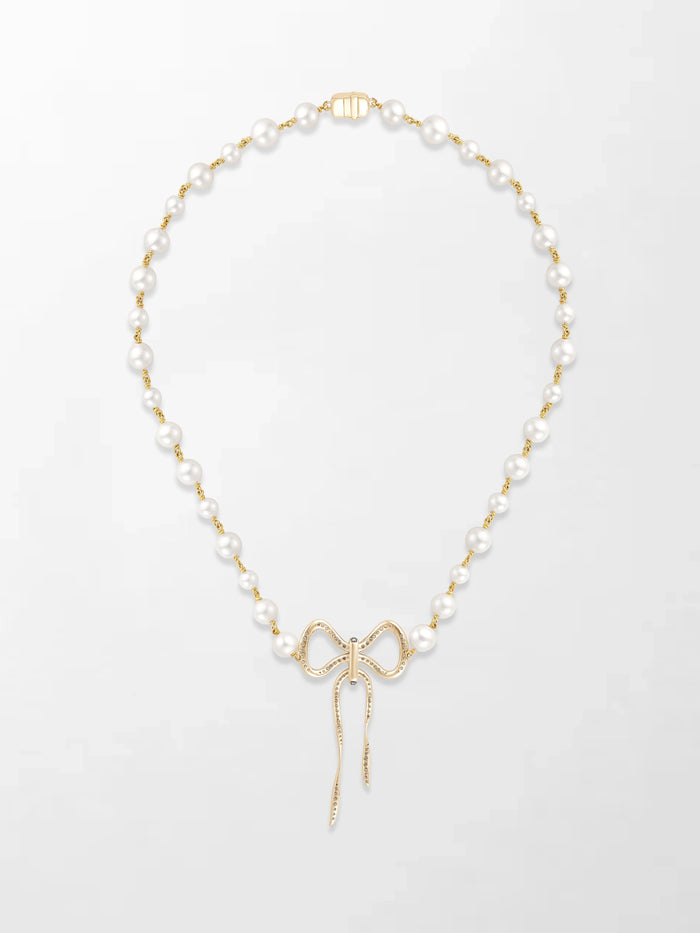 Akoya Pearl Flick-Tie Necklace