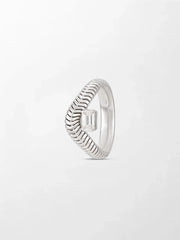 Emerald Cut Wave Ring