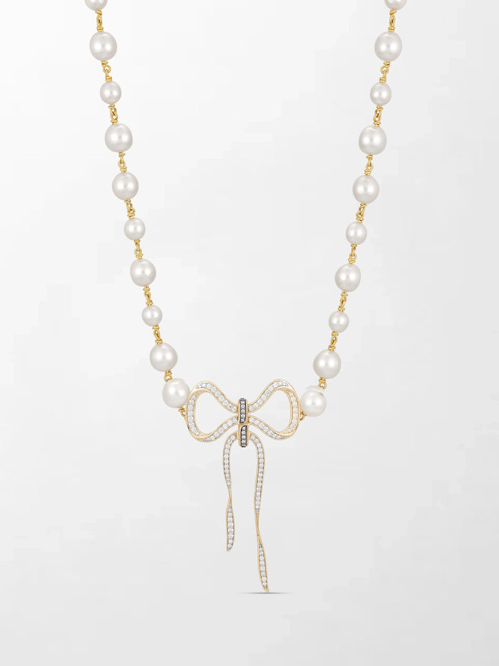 Akoya Pearl Flick-Tie Necklace