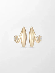 Pavé Oval Diamond Hoops