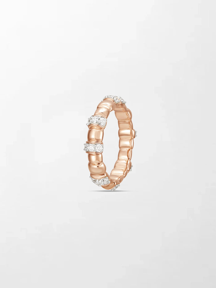 Sleek Rose Grooved Band