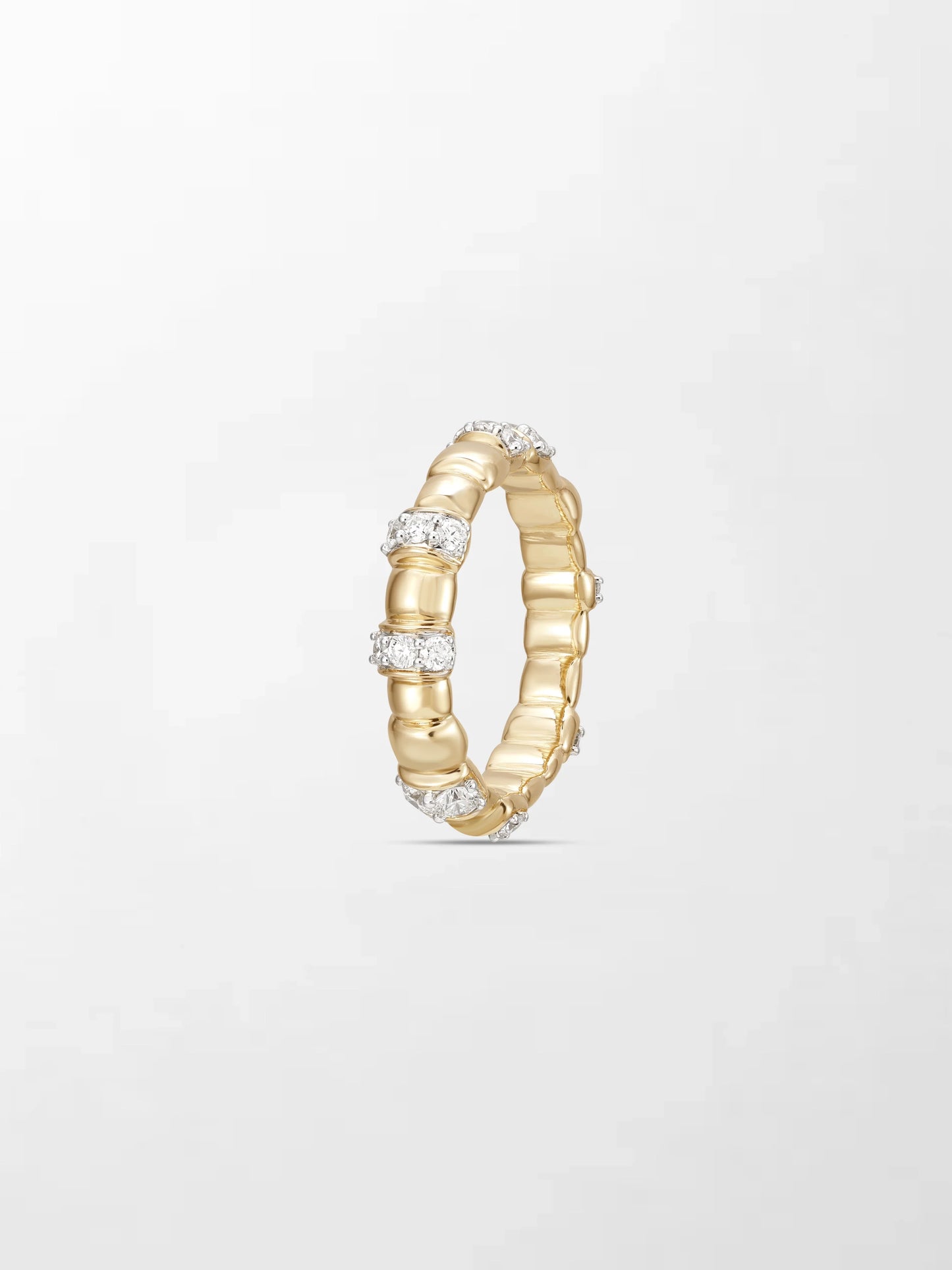 Sleek Gold Grooved Band
