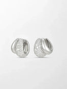 Snow Dome Pavé Huggies