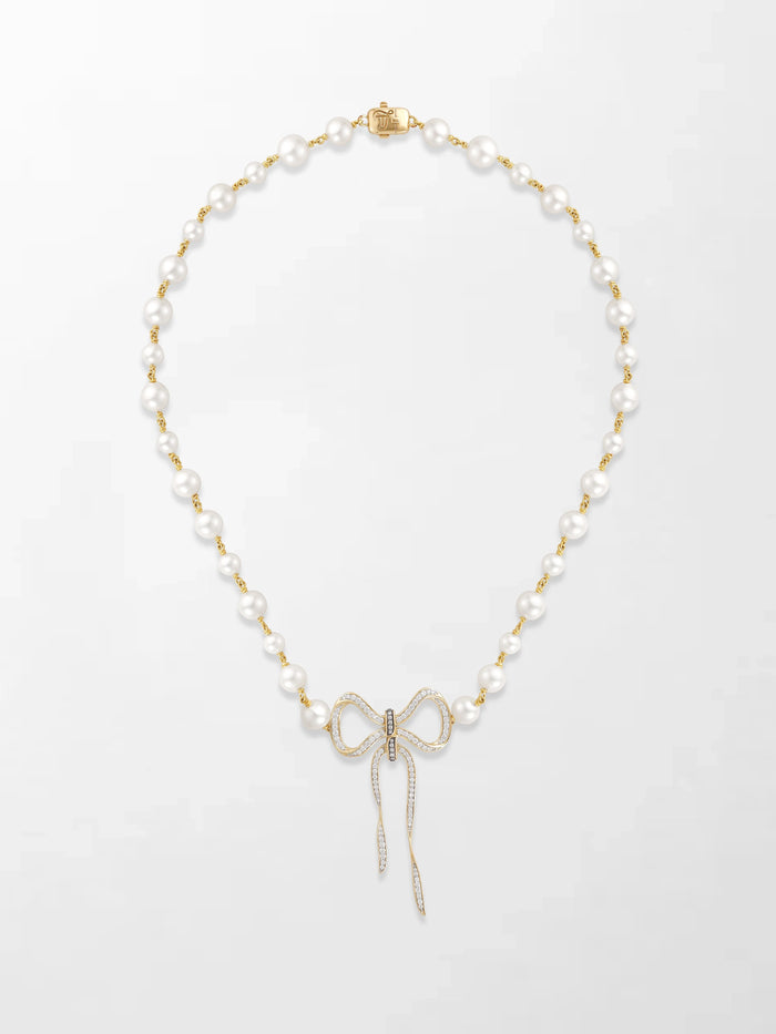 Akoya Pearl Flick-Tie Necklace