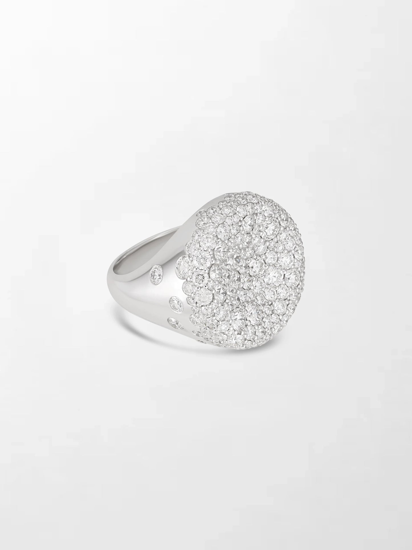 Snow Cupped Dome Ring