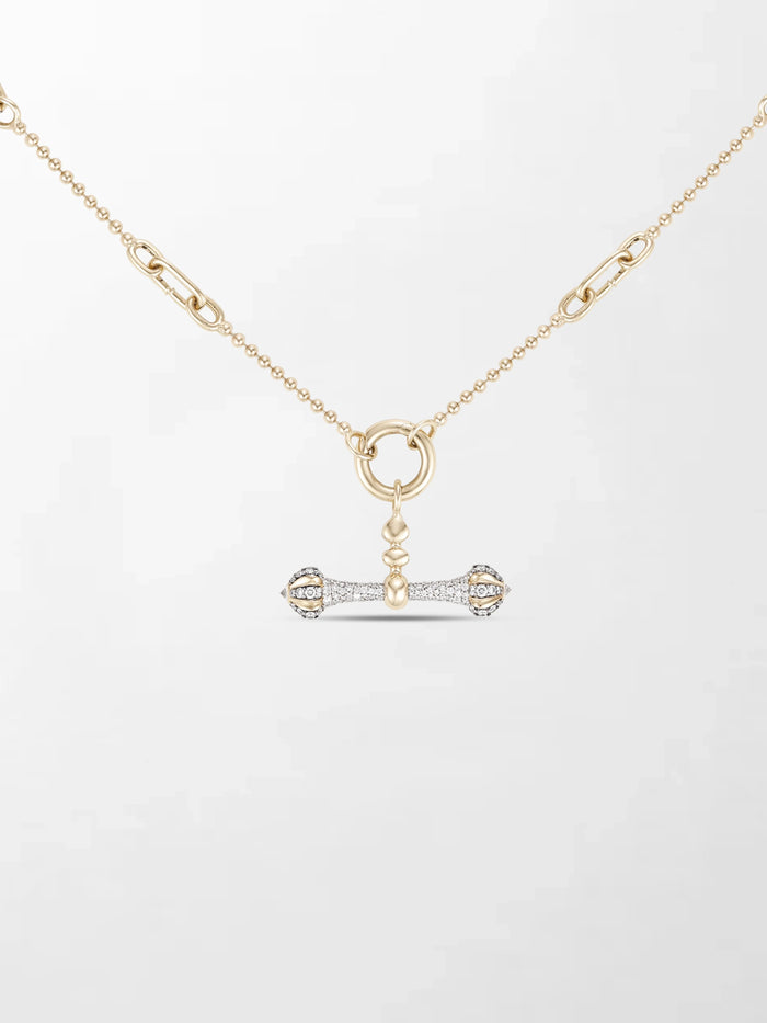Midnight Diamond Dumbbell T-Bar Chain