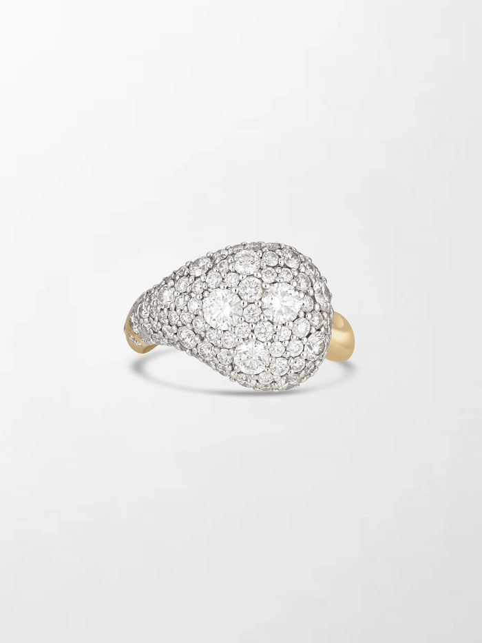 Pear Dome Pave Ring