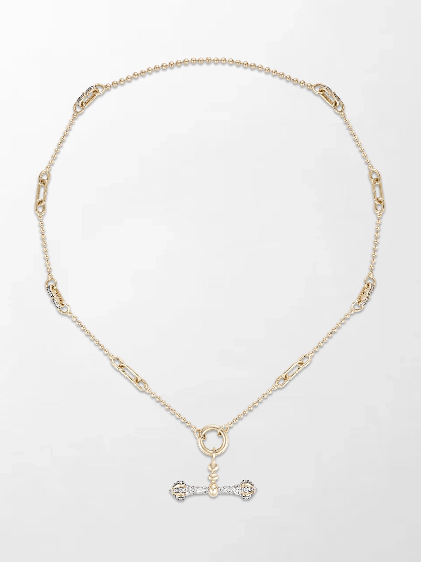 Midnight Diamond Dumbbell T-Bar Chain