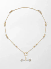 Midnight Diamond Dumbbell T-Bar Chain