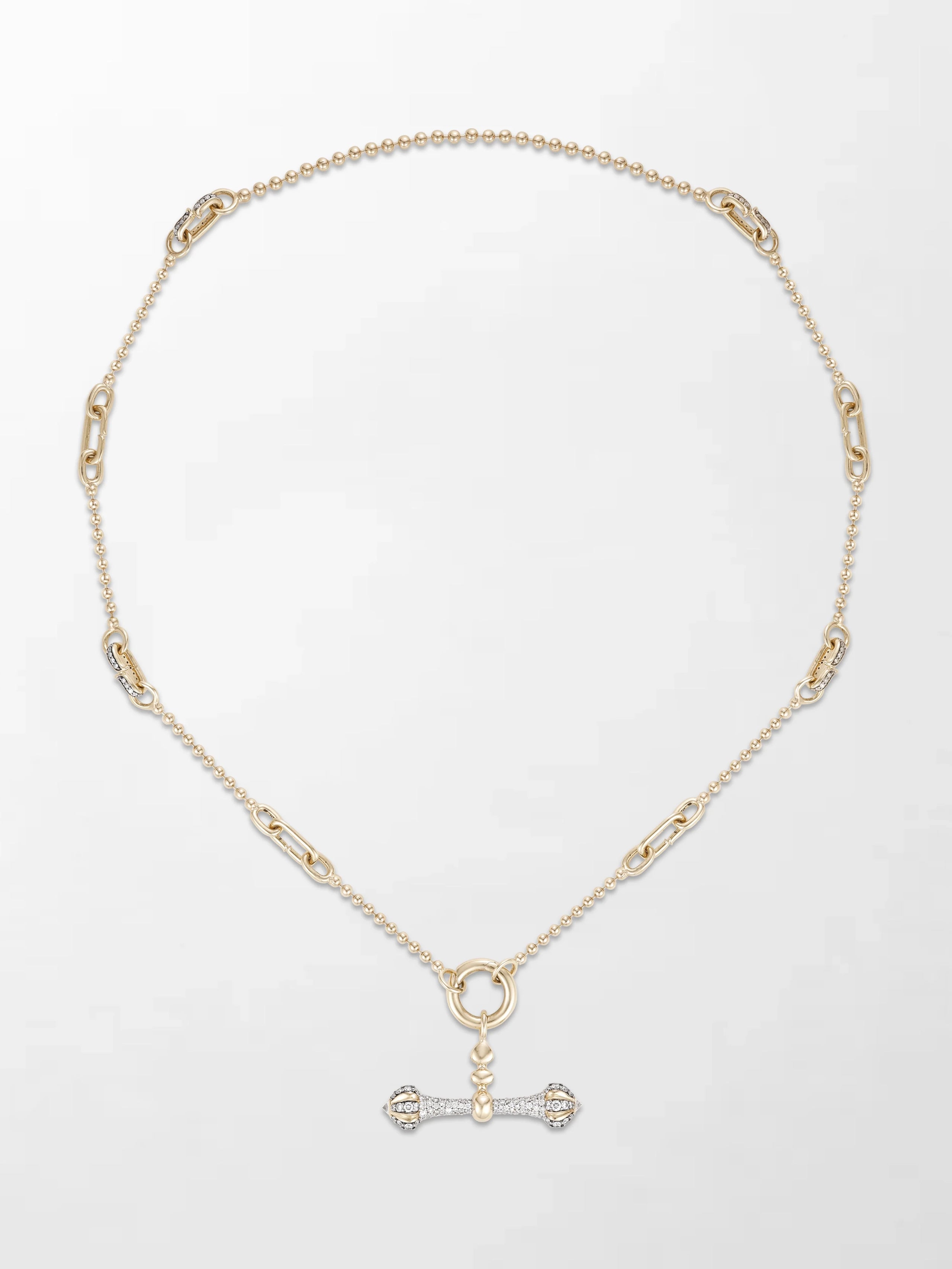 Midnight Diamond Dumbbell T-Bar Chain