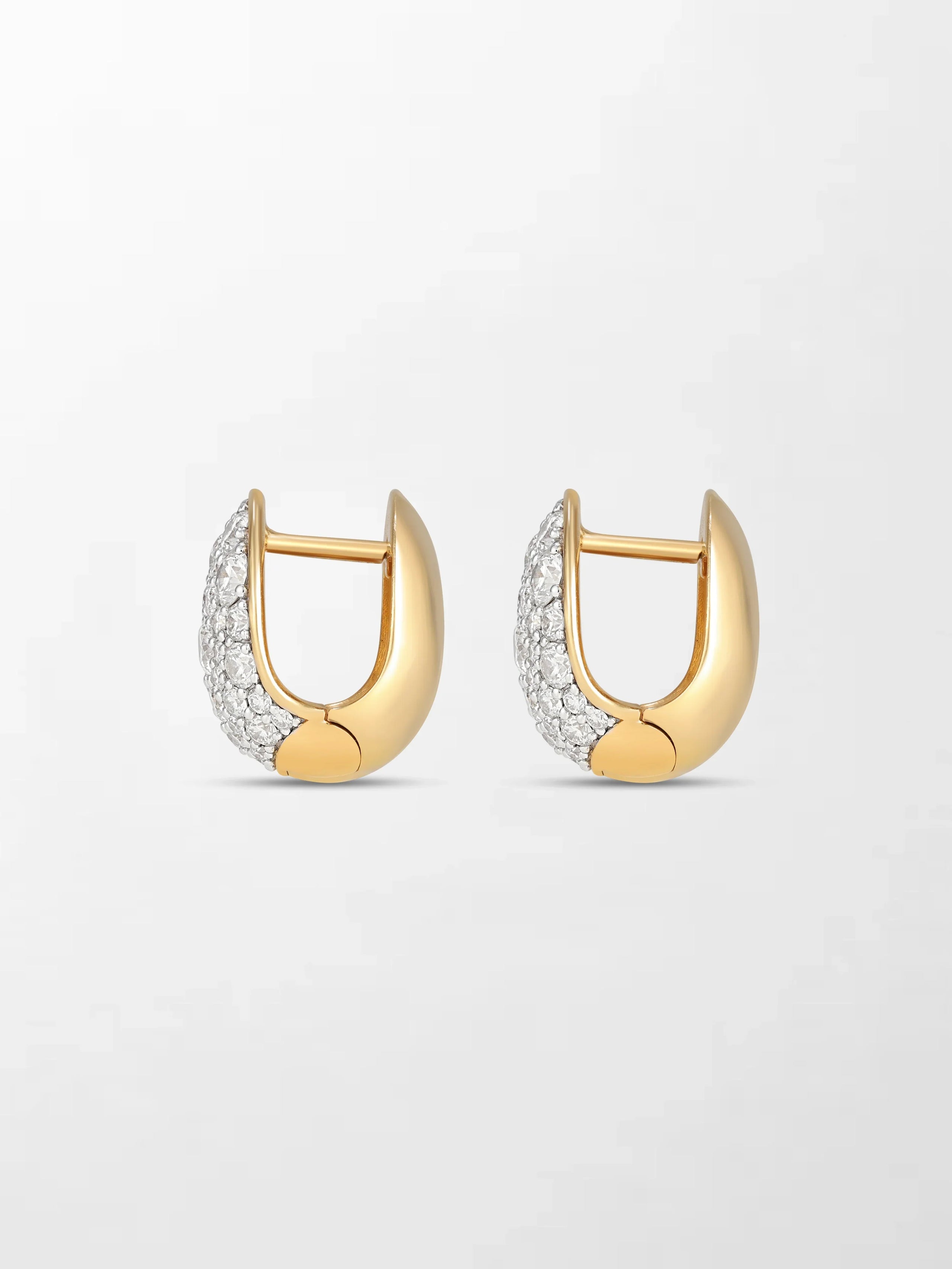Diamond Curve Huggies