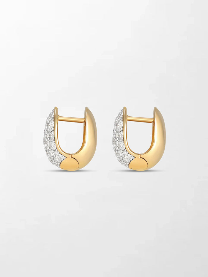 Diamond Curve Huggies