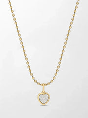 Split Bezel Heartlight Pendant with Ball Chain