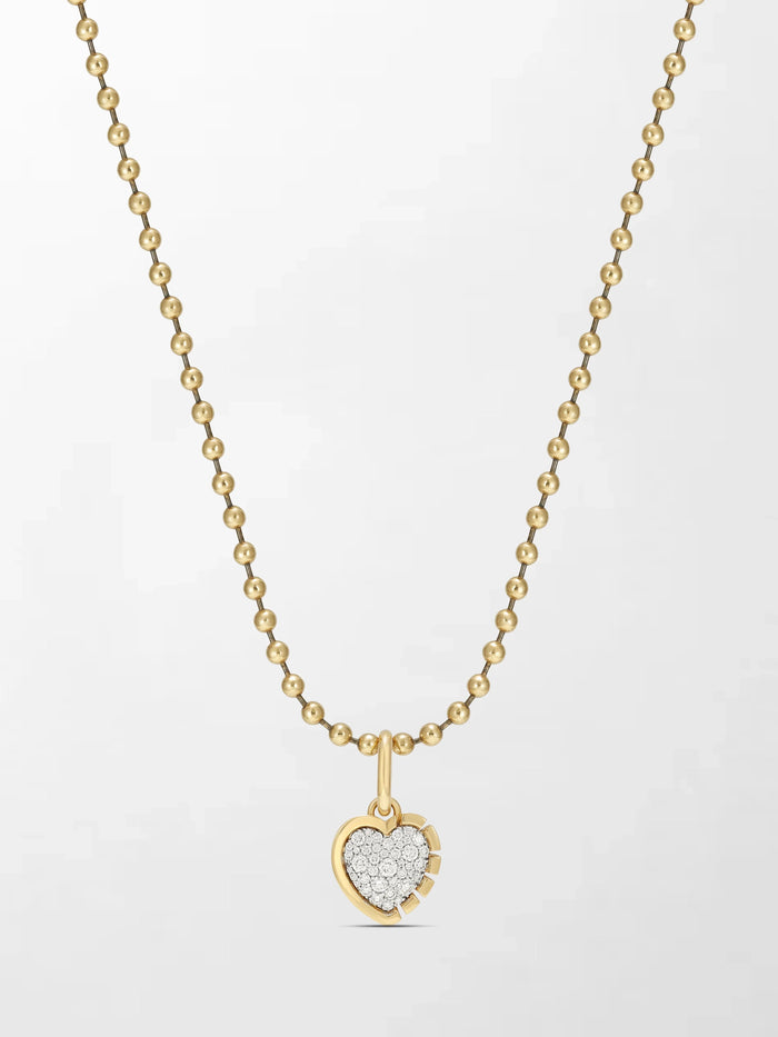 Split Bezel Heartlight Pendant with Ball Chain
