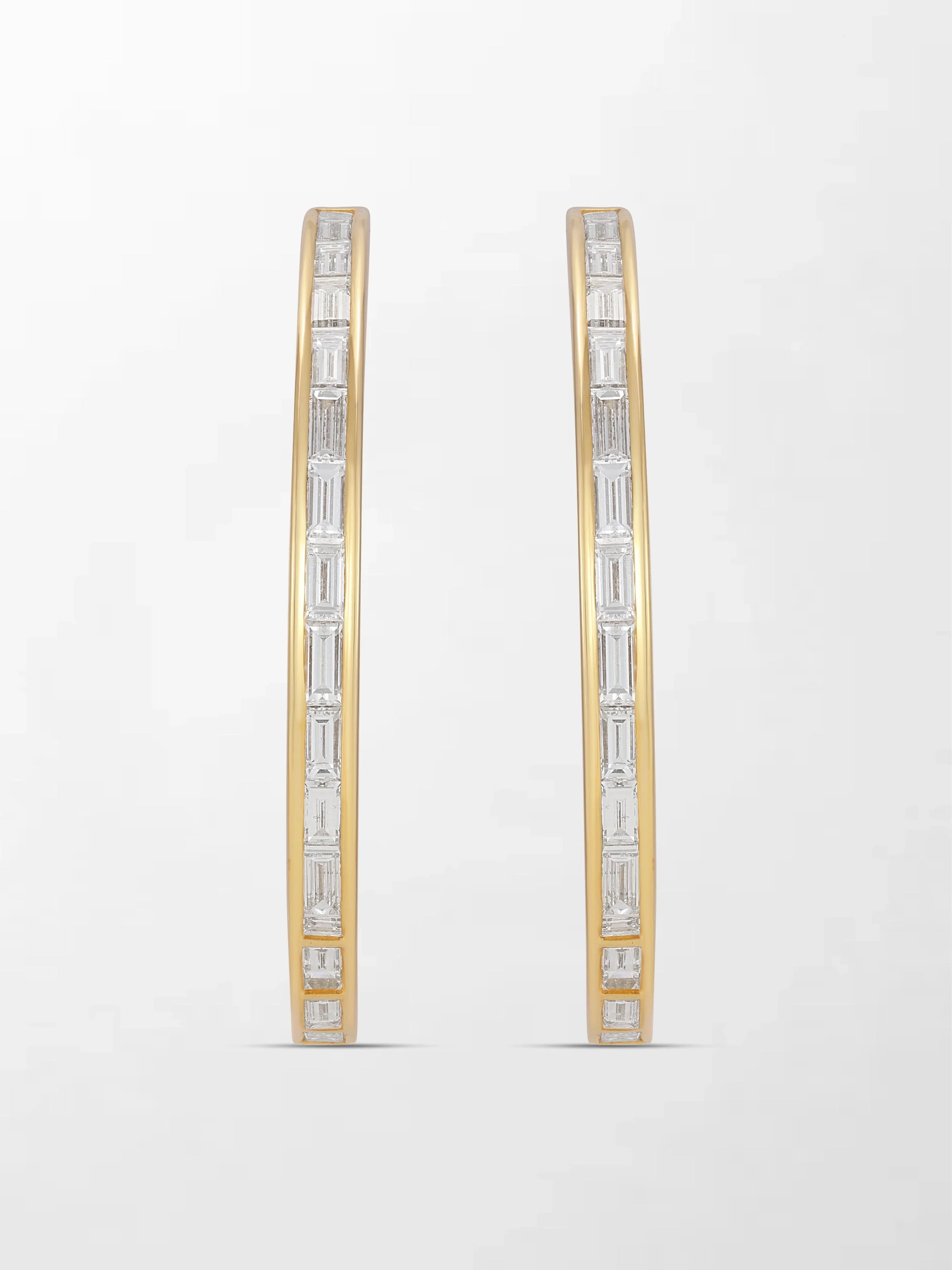Baguette Canvas Hoops