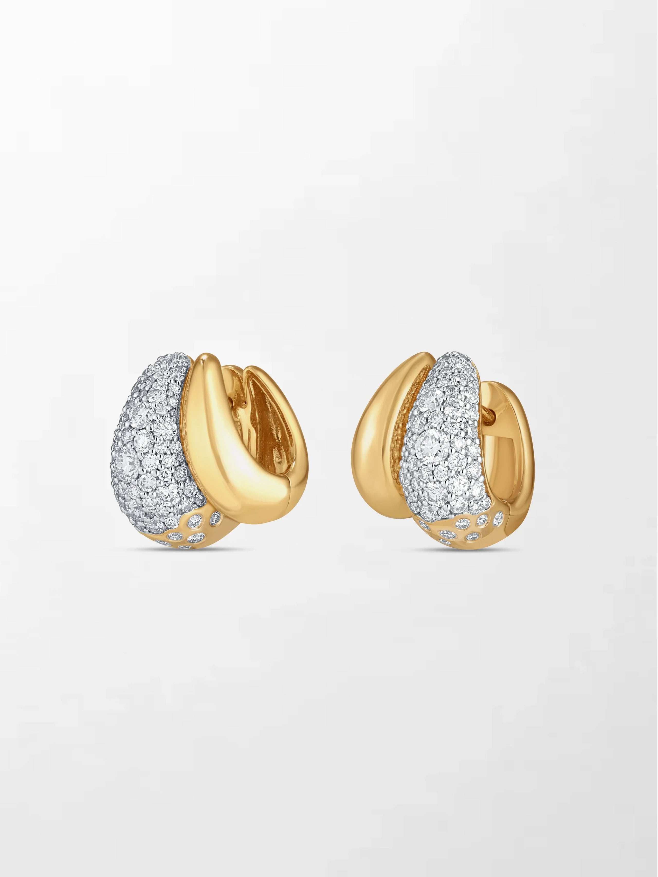 Dome Pavé Huggies