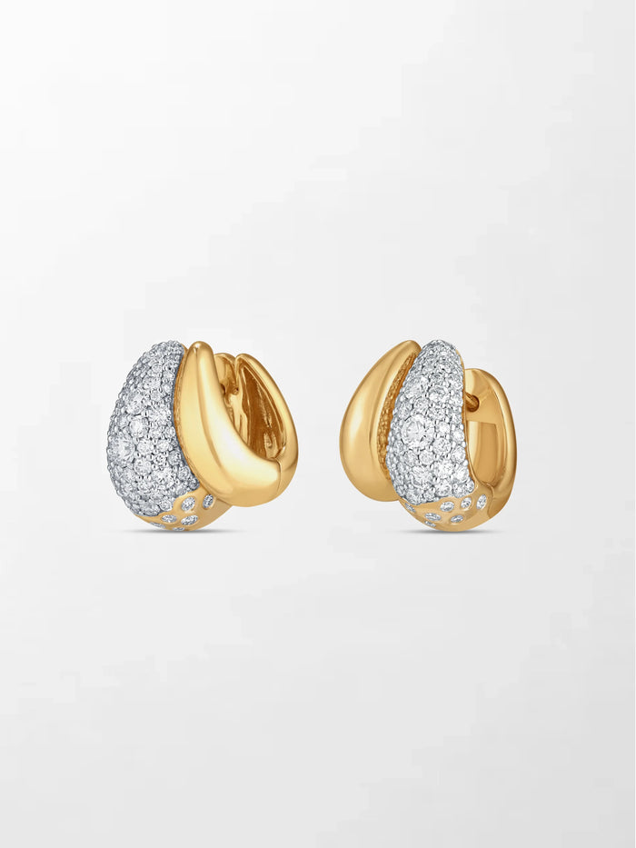 Dome Pavé Huggies