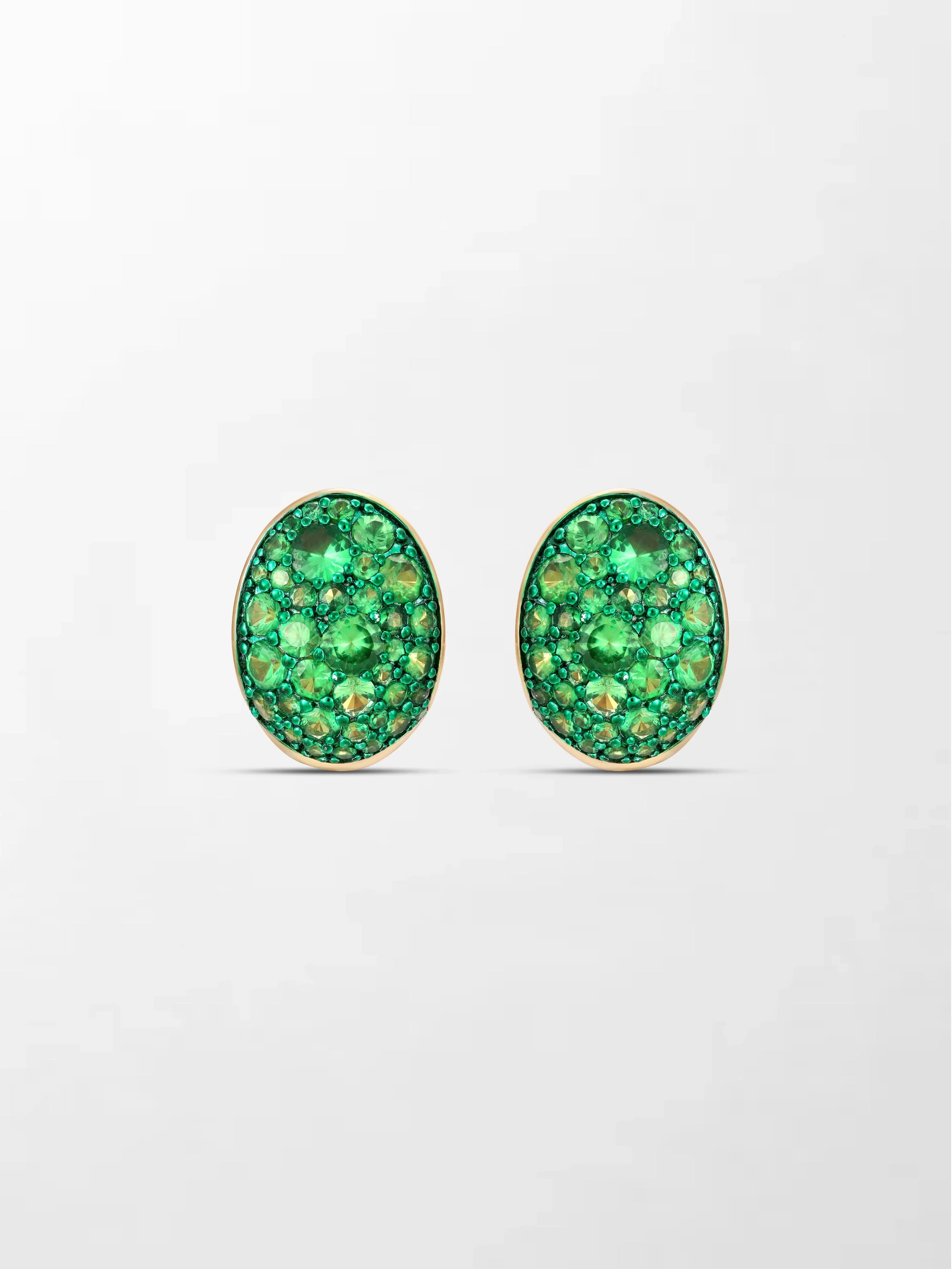 Tsavorite Curve Huggies