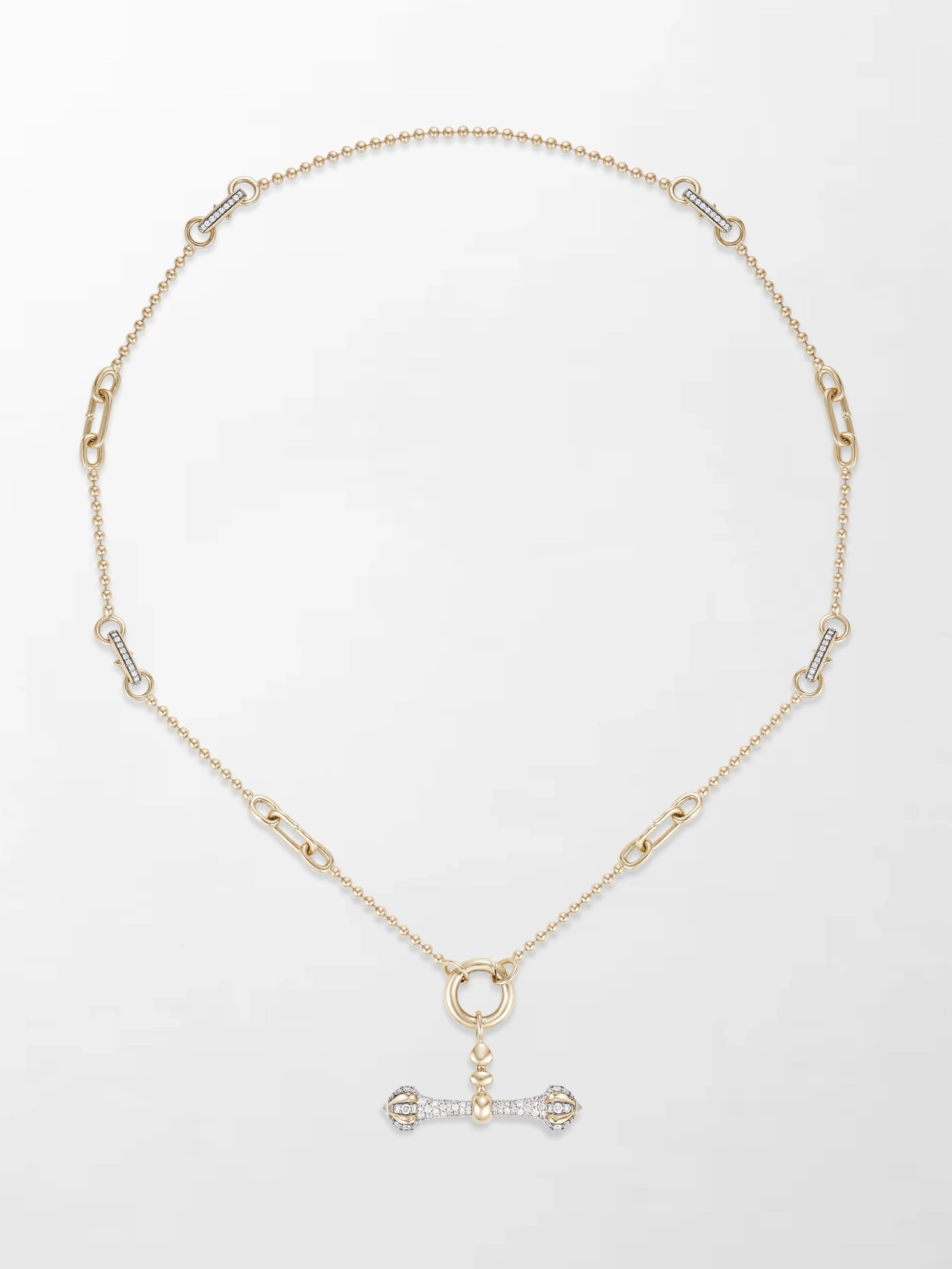 Midnight Diamond Dumbbell T-Bar Chain
