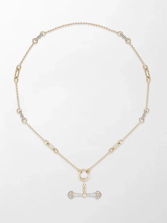 Midnight Diamond Dumbbell T-Bar Chain