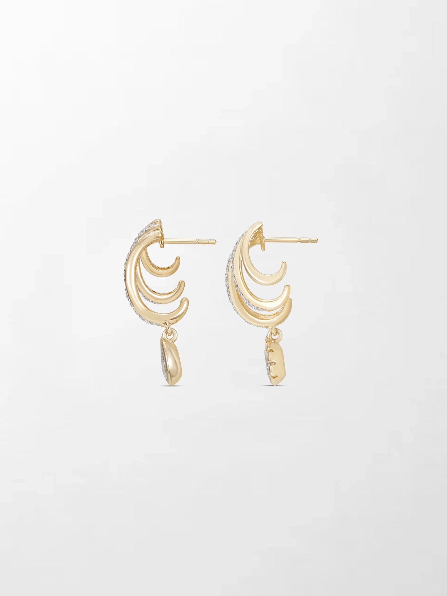 Drop Claw Diamond Earrings