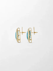 Royal Turquoise Gold Studs
