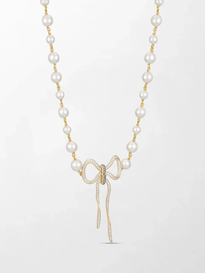 Akoya Pearl Flick-Tie Necklace
