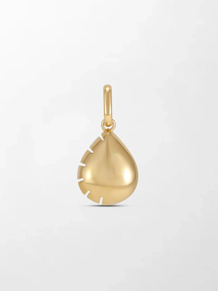 Split Bezel Snow Teardrop Pendant