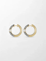 Rhodium Pavé Baguette hoops