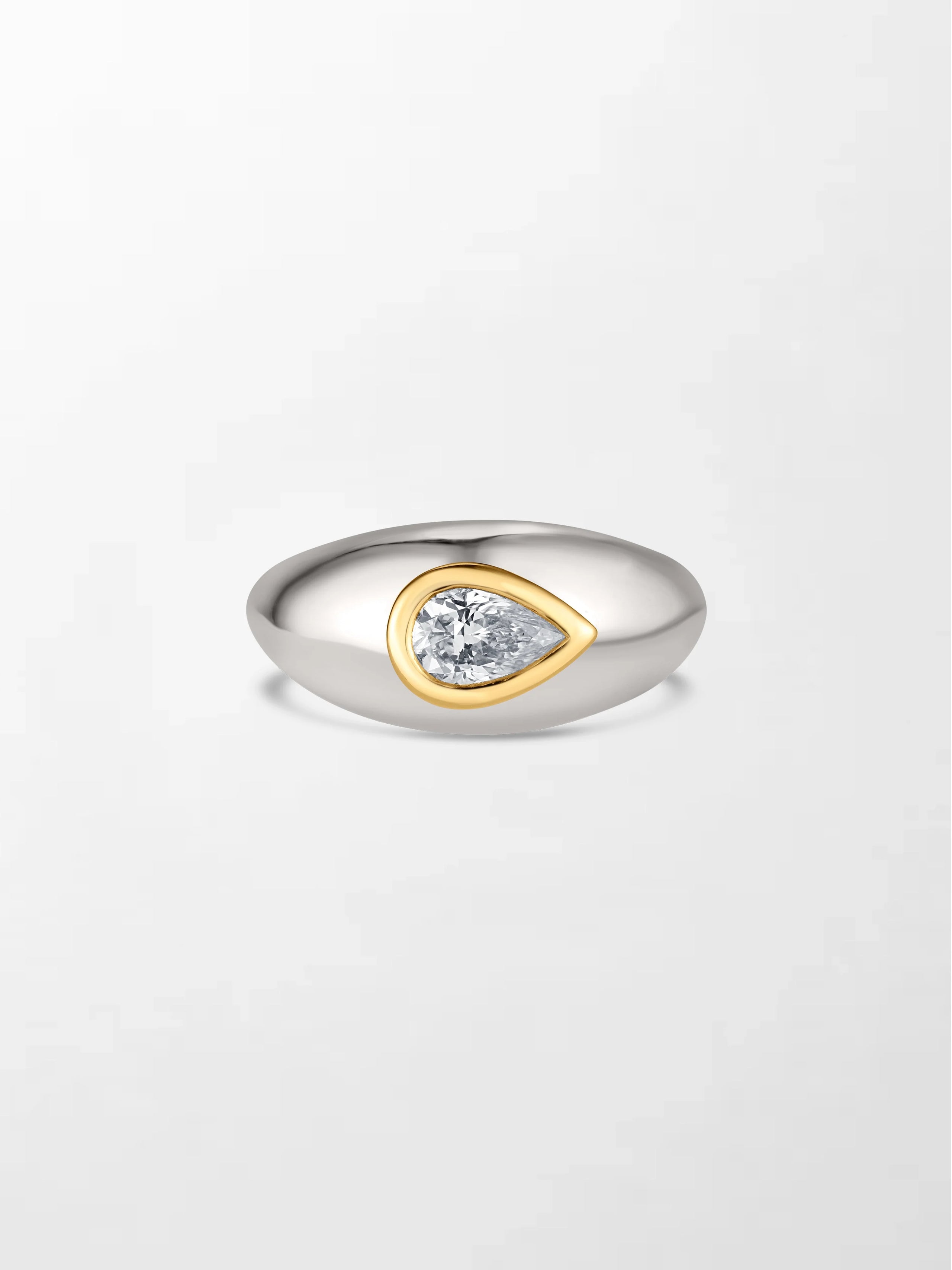 Pear Duo-Tone Ring