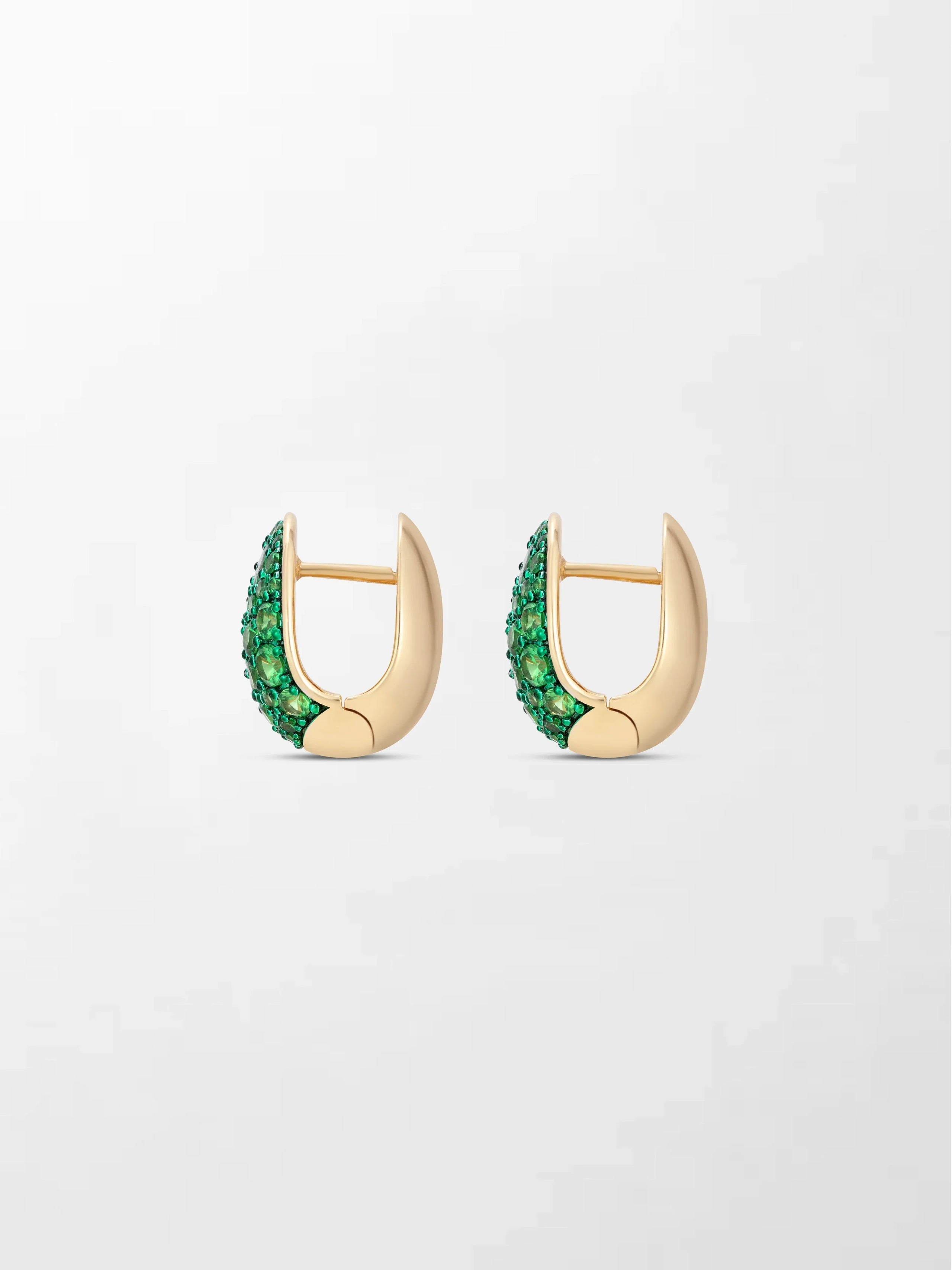 Tsavorite Curve Huggies