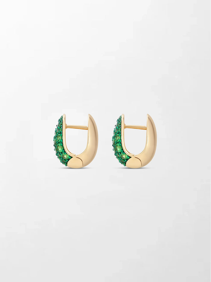 Tsavorite Curve Huggies