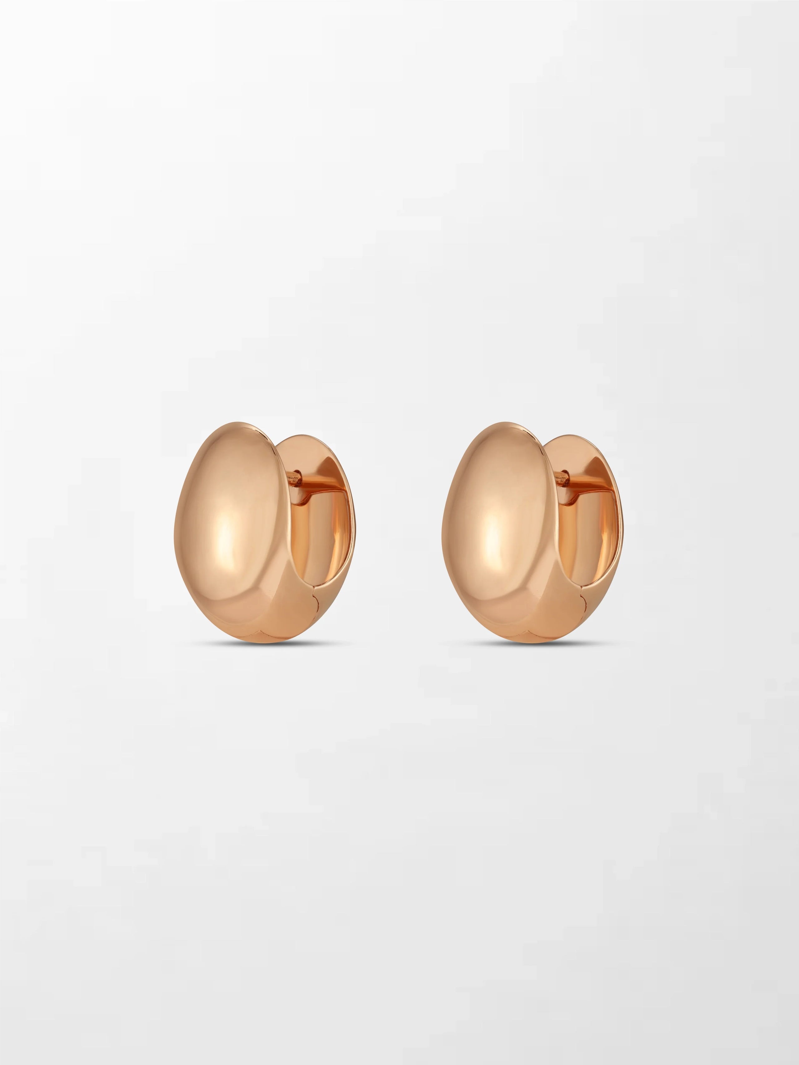 Rose Curve Huggies 14K