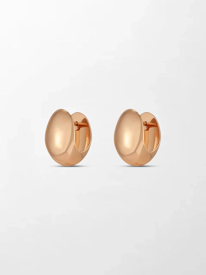 Rose Curve Huggies 18K