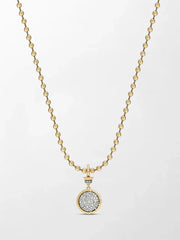 Split Bezel Midnight Pendant with Ball Chain