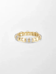 Sleek Gold Grooved Band