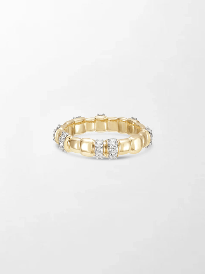 Sleek Gold Grooved Band