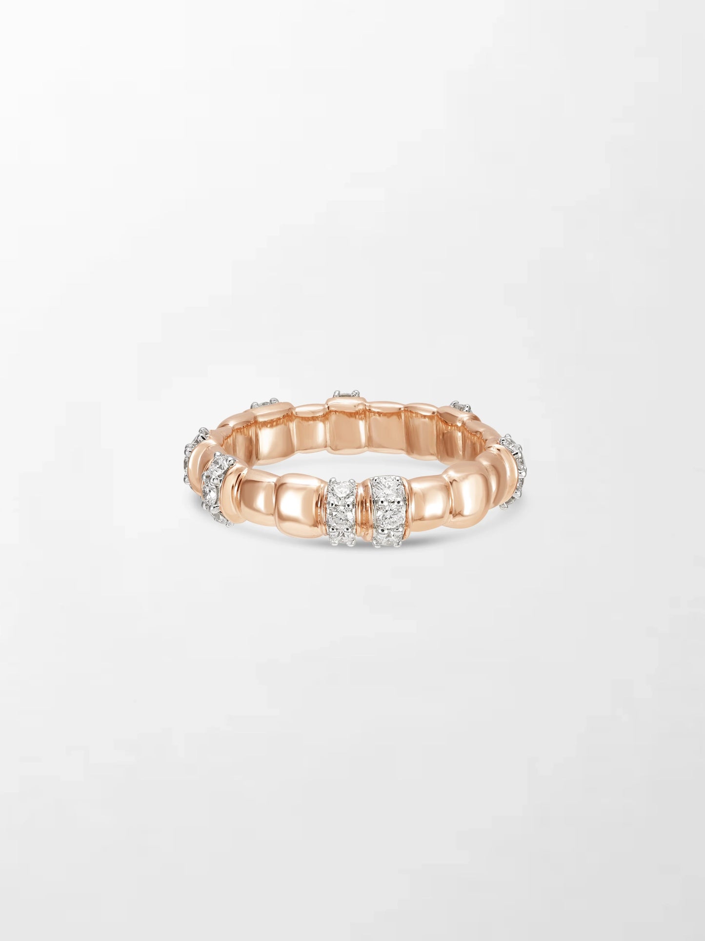 Sleek Rose Grooved Band
