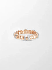 Sleek Rose Grooved Band