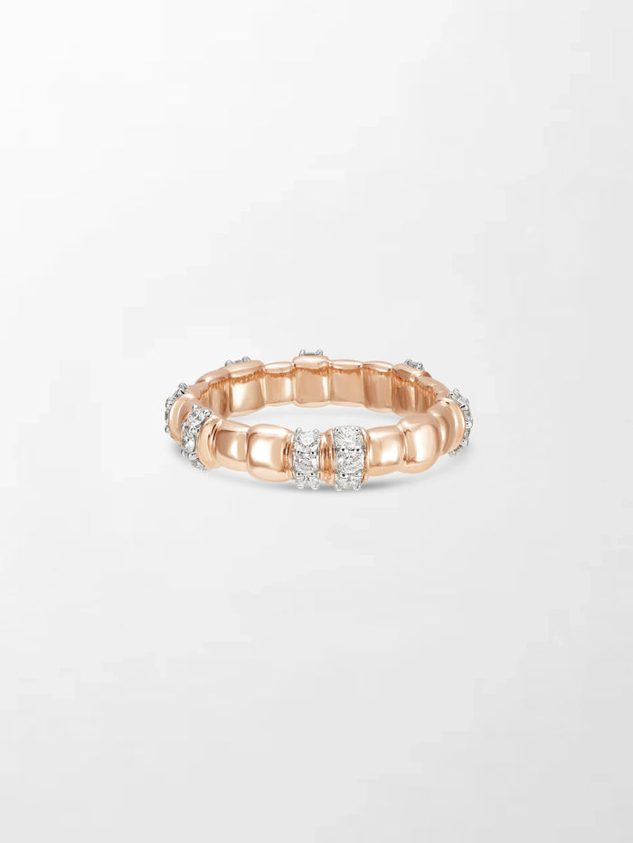 Sleek Rose Grooved Band