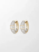 Baby Pavé Baguette hoops