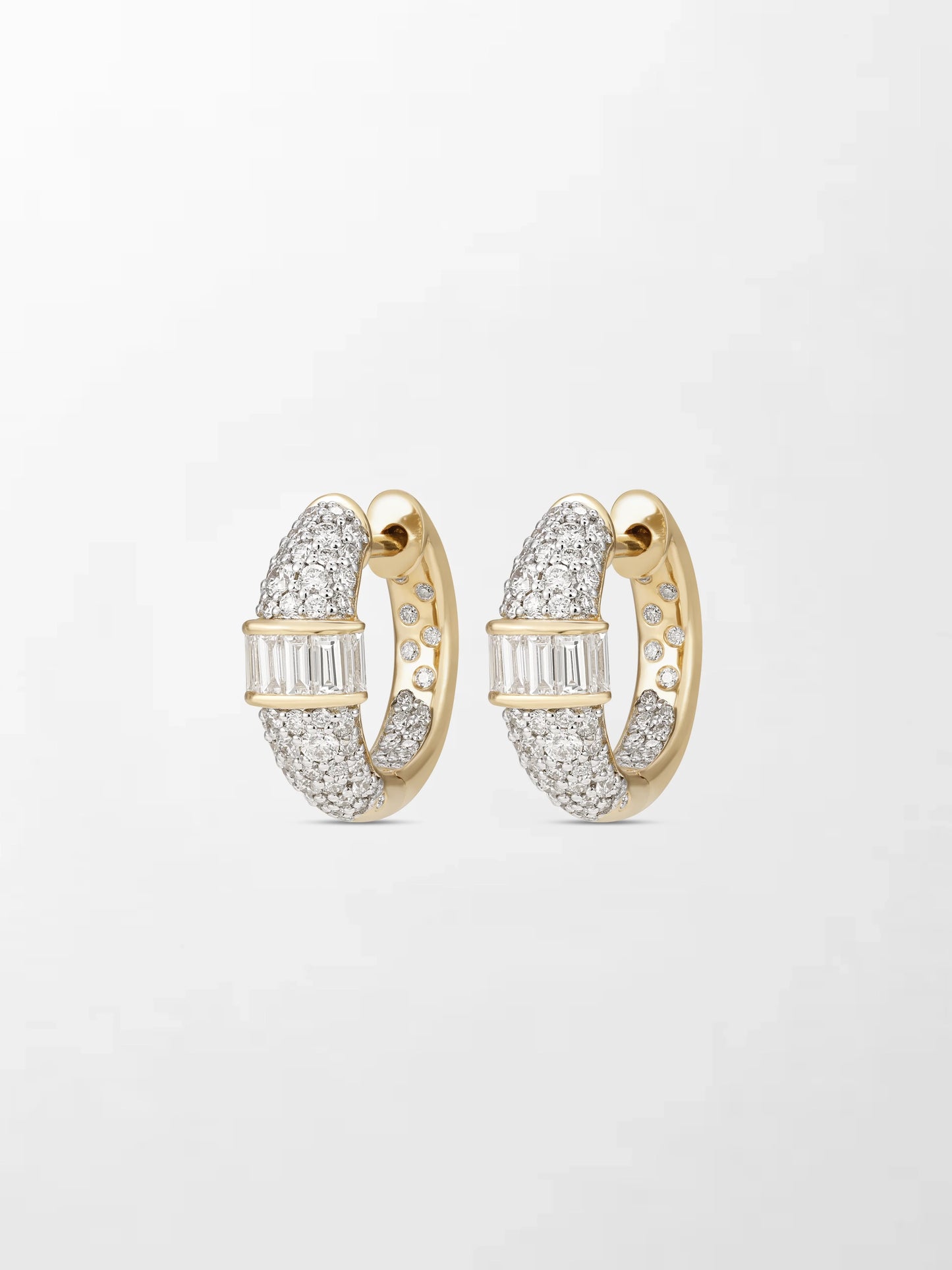 Baby Pavé Baguette hoops