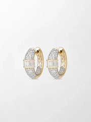 Baby Pavé Baguette hoops