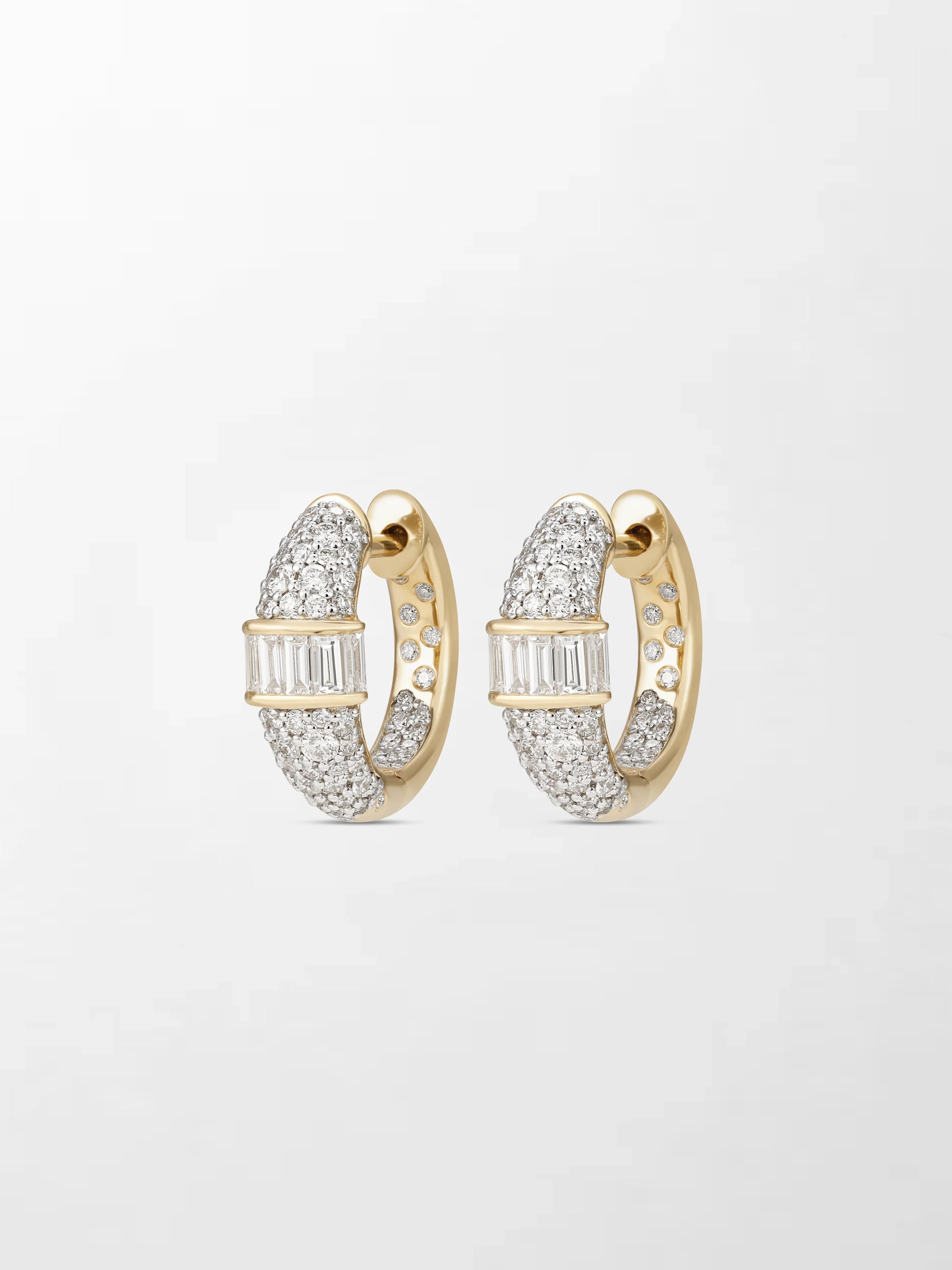 Baby Pavé Baguette hoops