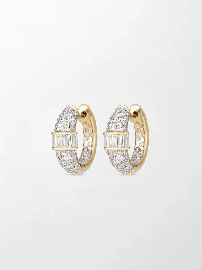 Baby Pavé Baguette hoops