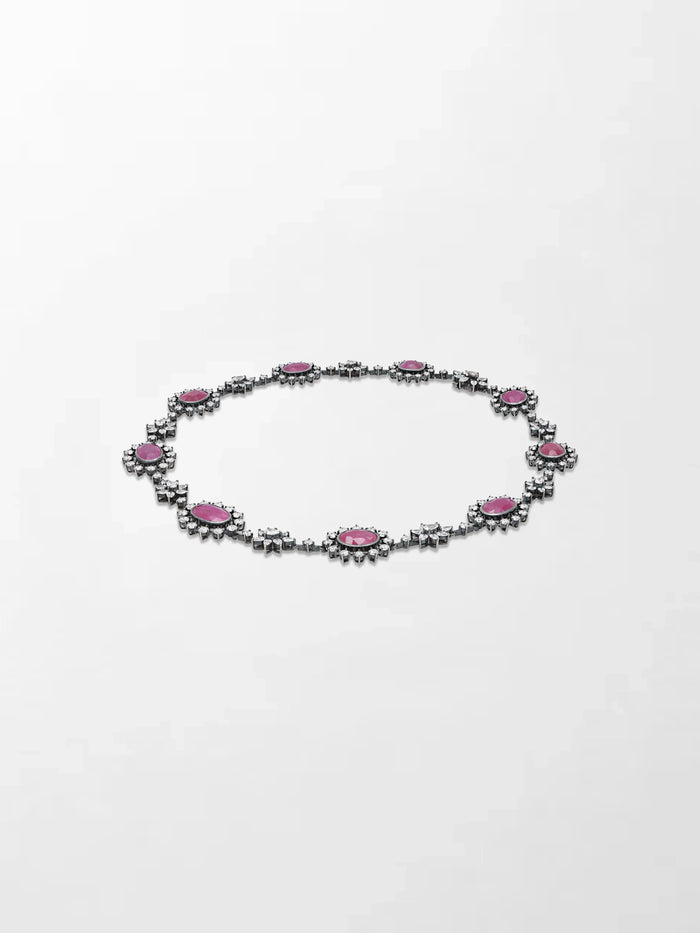Black Rose Ruby Necklace