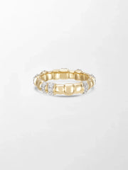 Sleek Gold Grooved Band