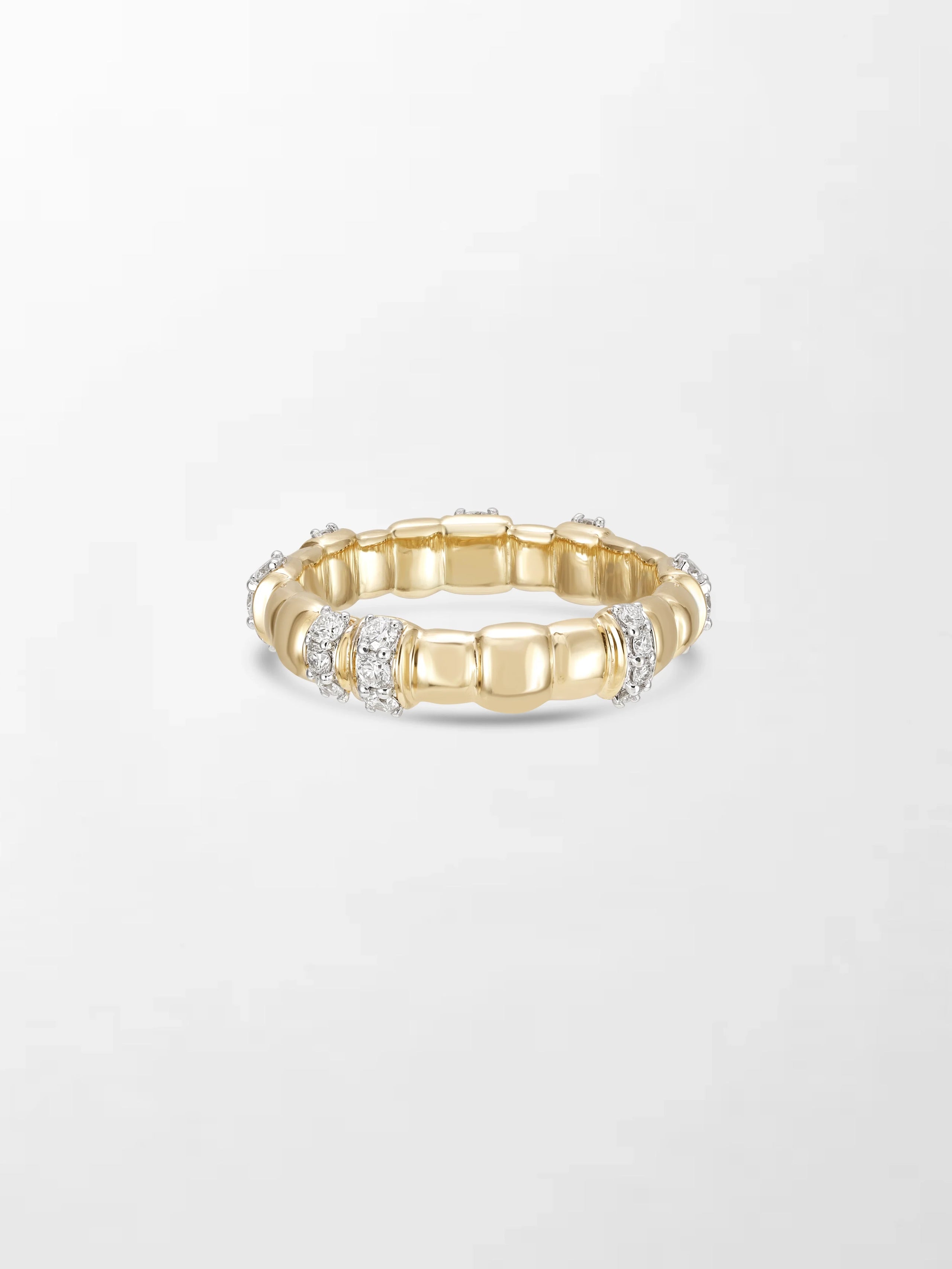 Sleek Gold Grooved Band