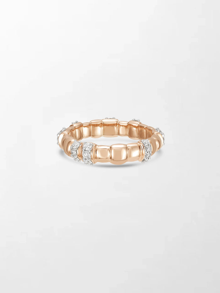Sleek Rose Grooved Band